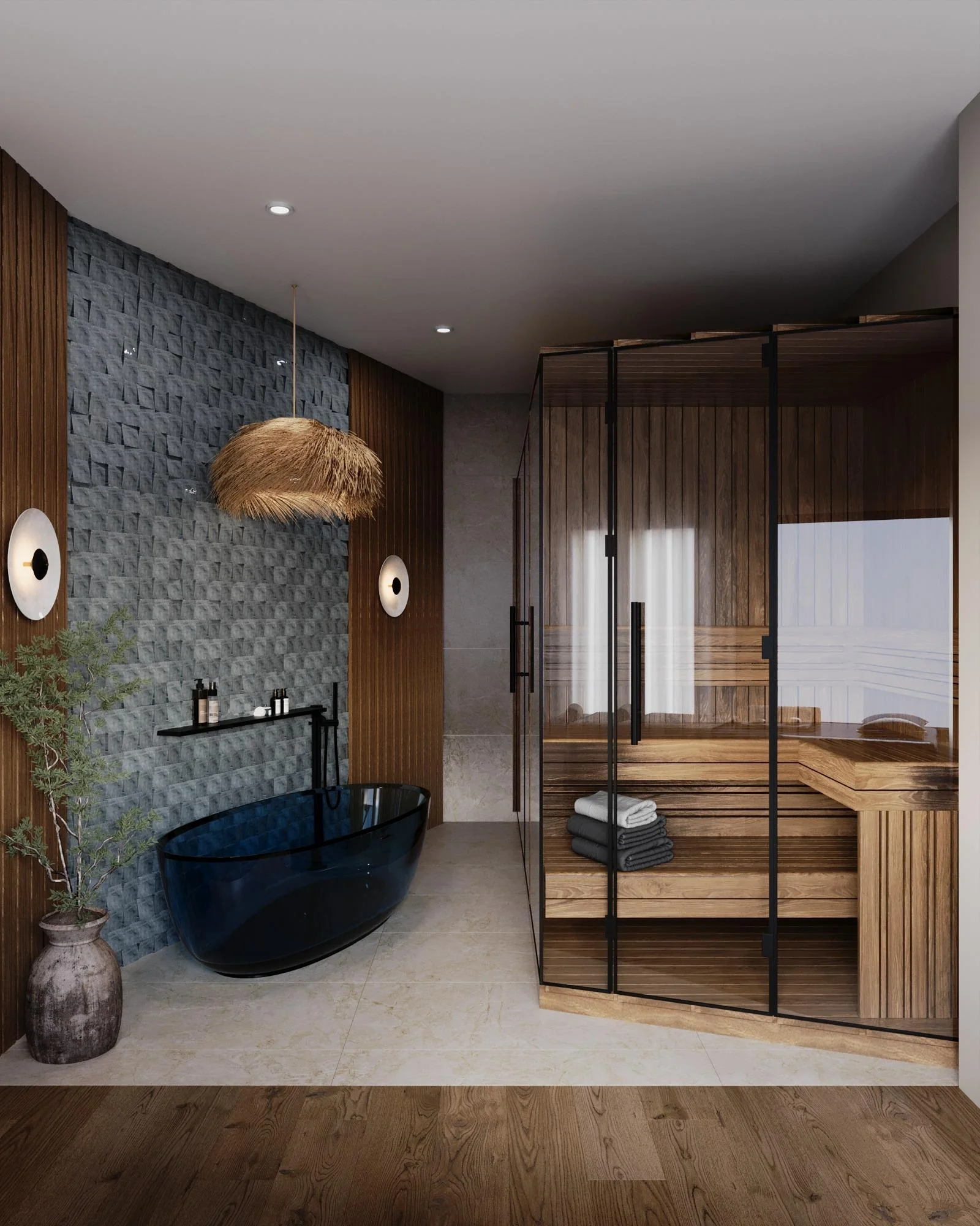 Thermal Sanctuary with a bath and wet sauna